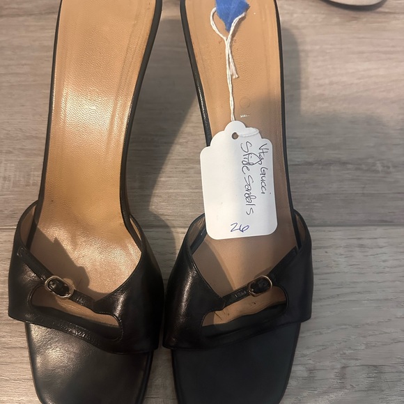 Vintage designer Black Leather Women's Shoes - Picture 1 of 4